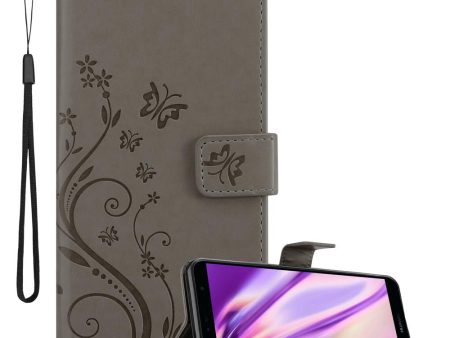 Cadorabo Hülle kompatibel mit Honor 7A   Huawei Y6 PRIME 2018 Schutzhülle im Blumen Design mit Magnetverschluss, Standfunktion und Kartenfächern For Sale