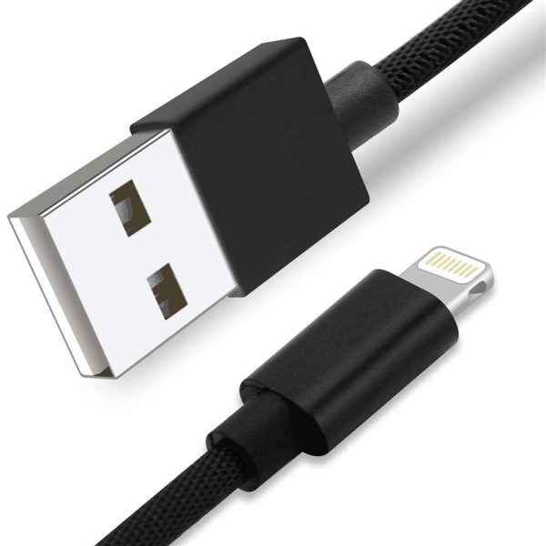 Cadorabo USB Kabel 1 Meter USB Kabel 2.4A kompatibel mit Apple Geräten z.B. Smartphones, Tablets, Laptops und mehr - Ladegerät Ladekabel Adapter Supply