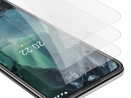 Cadorabo 3x Panzer Folie kompatibel mit Nokia G11   G21 - Schutzfolie 3er Pack Gehärtetes (Tempered) Display-Schutzglas in 9H Härte mit 3D Touch Kompatibilität Discount