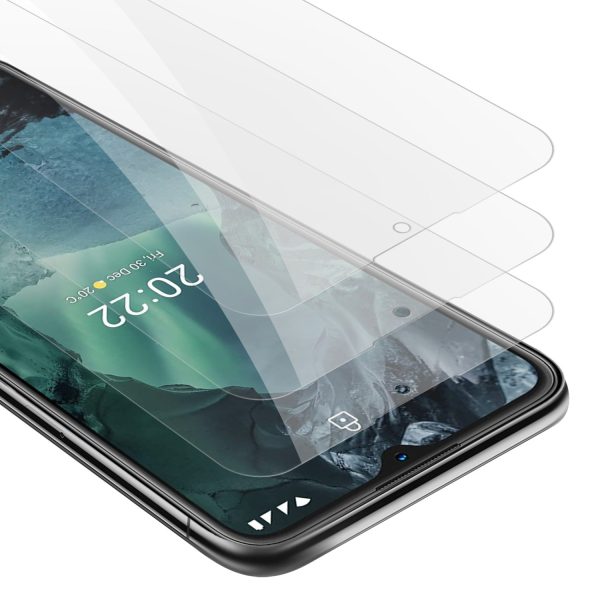 Cadorabo 3x Panzer Folie kompatibel mit Nokia G11   G21 - Schutzfolie 3er Pack Gehärtetes (Tempered) Display-Schutzglas in 9H Härte mit 3D Touch Kompatibilität Discount