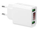 Cadorabo 2-Port USB Netzteil 11W 5V   2.2A Ladegerät - Wandladegerät Ladeadapter Ladestecker mit Digitaler LED Anzeige und je 2 Anschlüssen kompatibel mit Smartphone, Tablet, Navi uvm. For Discount