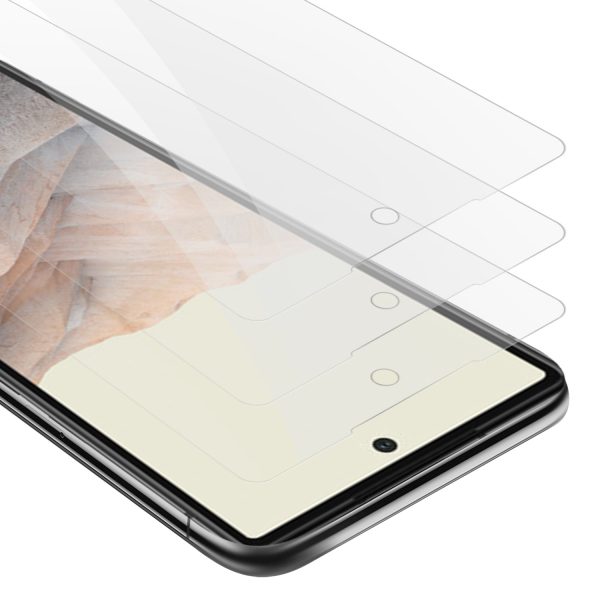 Cadorabo 3x Panzer Folie kompatibel mit Google PIXEL 6 - Schutzfolie 3er Pack Gehärtetes (Tempered) Display-Schutzglas in 9H Härte mit 3D Touch Kompatibilität Supply