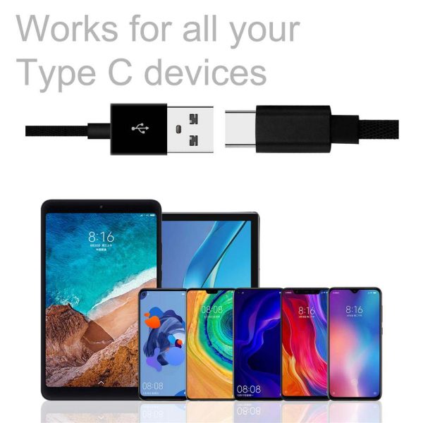 Cadorabo Typ C USB Kabel 1 Meter USB Typ C Kabel 2.4A kompatibel mit Geräten mit USB C Anschluss z.B. Smartphones, Tablets, Laptops und mehr - Ladegerät Ladekabel Adapter For Sale