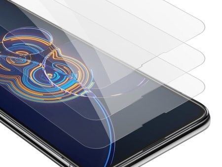 Cadorabo 3x Panzer Folie kompatibel mit Asus ZenFone 8 FLIP - Schutzfolie 3er Pack Gehärtetes (Tempered) Display-Schutzglas in 9H Härte mit 3D Touch Kompatibilität Supply