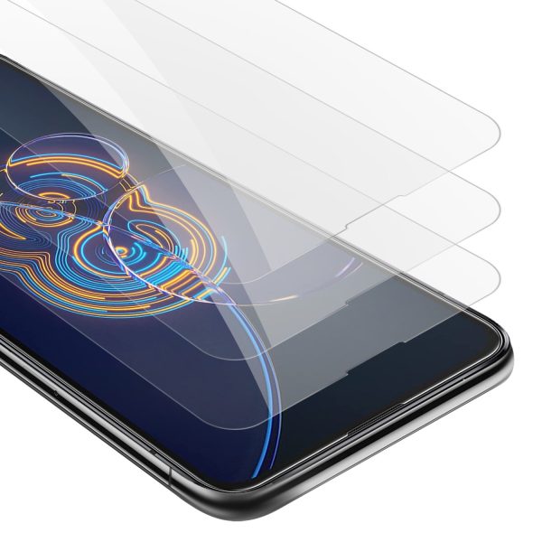 Cadorabo 3x Panzer Folie kompatibel mit Asus ZenFone 8 FLIP - Schutzfolie 3er Pack Gehärtetes (Tempered) Display-Schutzglas in 9H Härte mit 3D Touch Kompatibilität Supply