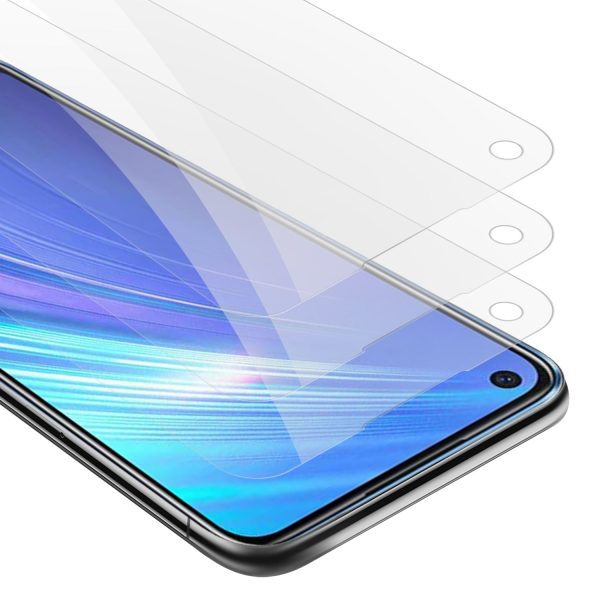 Cadorabo 3x Panzer Folie kompatibel mit Realme 6 4G   6s - Schutzfolie 3er Pack Gehärtetes (Tempered) Display-Schutzglas in 9H Härte mit 3D Touch Kompatibilität Fashion