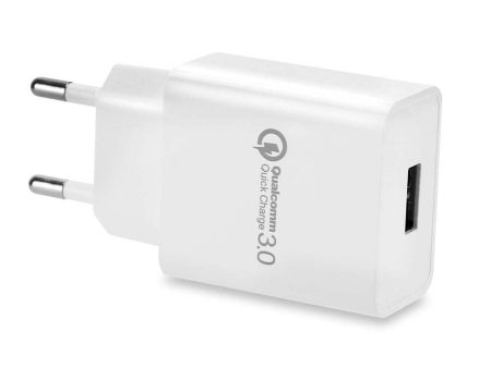 Cadorabo Quick Charge USB Netzteil 18W 5V   3.0A Schnelllade Funktion Ladegerät mit einem Anschluss - Wandladegerät Ladeadapter Ladestecker kompatibel mit Smartphone, Tablet, Navi uvm. Supply