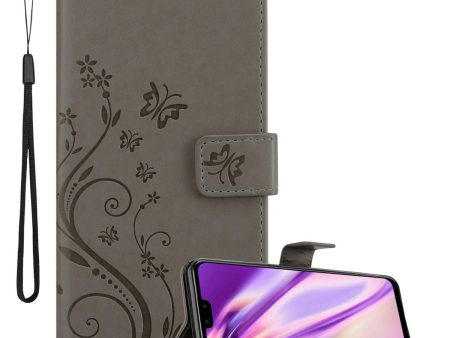 Cadorabo Hülle kompatibel mit Huawei Y9 2019 Schutzhülle im Blumen Design mit Magnetverschluss, Standfunktion und Kartenfächern For Sale