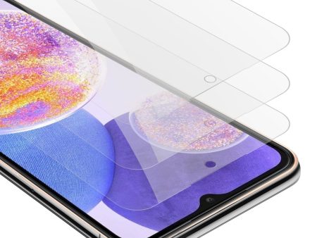 Cadorabo 3x Panzer Folie kompatibel mit Samsung Galaxy A23 4G - Schutzfolie 3er Pack Gehärtetes (Tempered) Display-Schutzglas in 9H Härte mit 3D Touch Kompatibilität Fashion