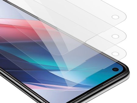 Cadorabo 3x Panzer Folie kompatibel mit Oppo FIND X3 LITE - Schutzfolie 3er Pack Gehärtetes (Tempered) Display-Schutzglas in 9H Härte mit 3D Touch Kompatibilität Sale