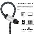 Cadorabo Digitales Audio Kabel 3m 3m Toslink zu Toslink Kabel - Optisches Digitalkabel für Stereoanlage, Soundbar, Heimkino Online