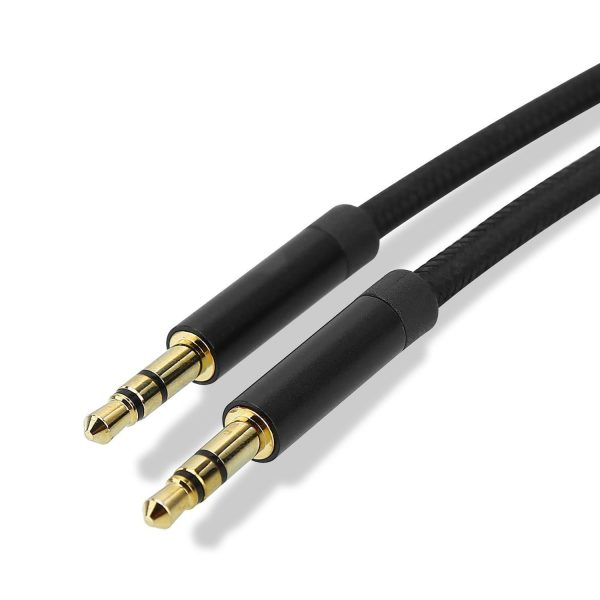 Cadorabo Aux Audio Kabel 3.5mm 3m 3m in ZYZ - Stereo Klinkenkabel kompatibel mit gängigen Geräten mit 3.5mm Aux Anschluss For Discount