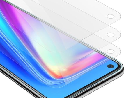 Cadorabo 3x Panzer Folie kompatibel mit Realme 7 5G - Schutzfolie 3er Pack Gehärtetes (Tempered) Display-Schutzglas in 9H Härte mit 3D Touch Kompatibilität Sale