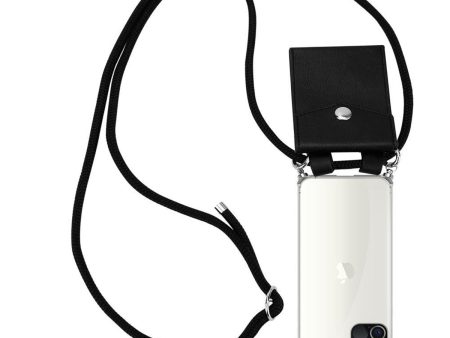 Cadorabo Handy Kette kompatibel mit Apple iPhone 12   12 PRO Silikon Schutzhülle mit Silbernen Ringen, Kordel Band und abnehmbarem Etui on Sale