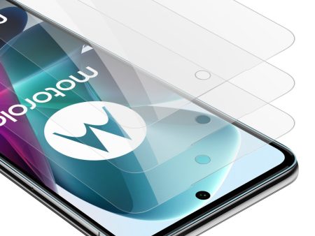 Cadorabo 3x Panzer Folie kompatibel mit Motorola MOTO G200 5G - Schutzfolie 3er Pack Gehärtetes (Tempered) Display-Schutzglas in 9H Härte mit 3D Touch Kompatibilität on Sale