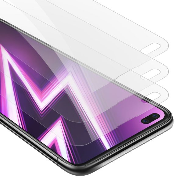 Cadorabo 3x Panzer Folie kompatibel mit Realme 6 PRO - Schutzfolie 3er Pack Gehärtetes (Tempered) Display-Schutzglas in 9H Härte mit 3D Touch Kompatibilität For Sale