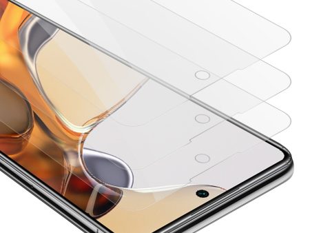 Cadorabo 3x Panzer Folie kompatibel mit Xiaomi 11T   11T PRO - Schutzfolie 3er Pack Gehärtetes (Tempered) Display-Schutzglas in 9H Härte mit 3D Touch Kompatibilität Discount