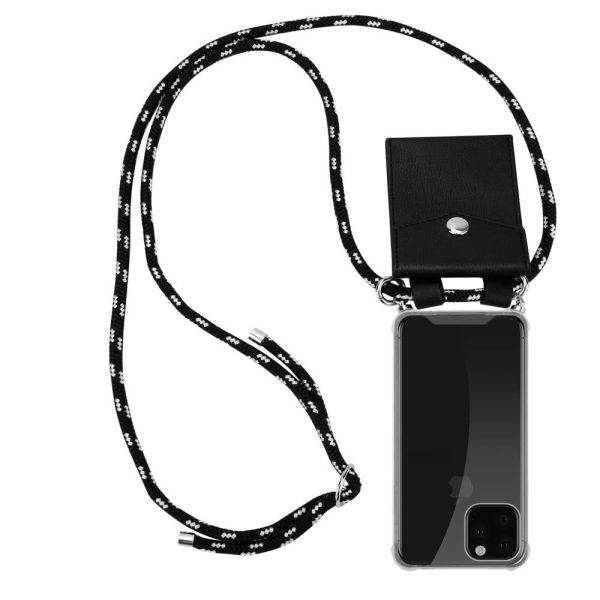 Cadorabo Handy Kette kompatibel mit Apple iPhone 11 PRO Silikon Schutzhülle mit Silbernen Ringen, Kordel Band und abnehmbarem Etui Online Hot Sale