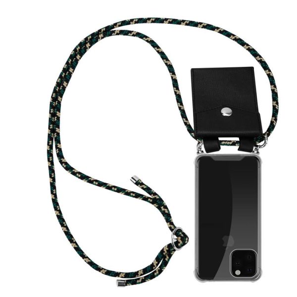 Cadorabo Handy Kette kompatibel mit Apple iPhone 11 PRO Silikon Schutzhülle mit Silbernen Ringen, Kordel Band und abnehmbarem Etui Online Hot Sale